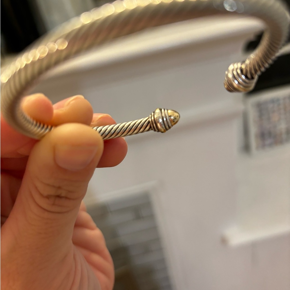 David Yurman Classic Cable Bracelet 14k Gold and Sterling Silver - Picture 4 of 5